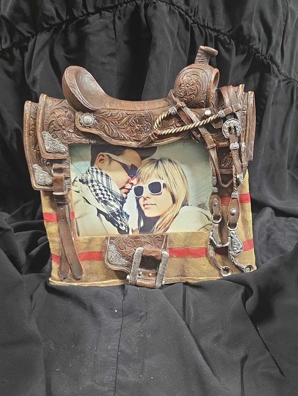 Decorative Western Saddle-Style Men’s Bag in Brown